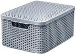 Curver Rattan Style Aufbewahrungsbox mit Deckel 18L, Aufbewahrungskorb,...