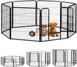 Relaxdays Welpenauslauf, kleine Hunde, Welpen, Kleintiere, f&uuml;r Innen, stabil,