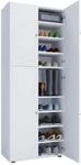 VCM Holz-Schuhschrank | Ma&szlig;e: B. 70 x H. 184 x T. 40 cm | Allzweckschrank | 9