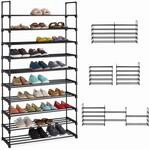 Relaxdays XXL Schuhregal Stecksystem, 10 Ebenen, modular, HxBxT: 175,5 x 93 x...