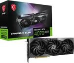 MSI GeForce RTX 4070 SUPER 12G Gaming X Slim Grafikkarte - RTX 4070 GPU, 12GB GDDR6X