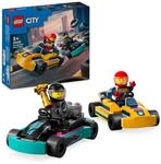 LEGO City Go-Karts mit Rennfahrern, Set mit 2 Rennfahrer-Minifiguren und...