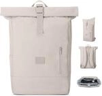 Johnny Urban Rolltop Rucksack Damen & Herren Beige - Robin Large - Tagesrucksack mit