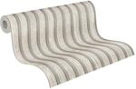 A.S. Cr&eacute;ation Holzpaneel-Vliestapete &ndash; Grau, Creme &ndash; 0,53 x 10,05 m