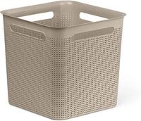 Rotho Brisen quadratische Aufbewahrungsbox 18l mit 4 Griffen, Kunststoff (PP)