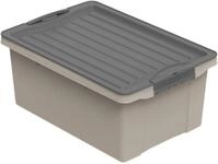 Rotho Compact Aufbewahrungsbox 13l mit Deckel, Kunststoff (PP recycelt) BPA-frei,