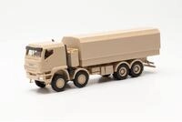 Herpa 746984-1/87 Iveco Trakker 8x8 gesch&uuml;tzt Pritschen-LKW sandbeige - Neu, Sand