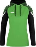 JAKO Damen Kapuzensweatshirt Performance, Soft Green/Schwarz, 44