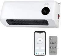 Sichler Haushaltsger&auml;te Heizl&uuml;fter: WLAN-Keramik-Wandheizl&uuml;fter, LED-Display,
