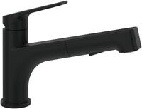 Villeroy & Boch Junis Shower K&uuml;chenarmatur, H&ouml;he 112 mm &ndash; Schwarz Matt 
