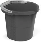 Rotho Daily Eimer, Kunststoff (PP recycelt), anthrazit, 10l, (32 x 29 x 27,5 cm)
