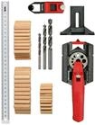 kwb 153-tlg. D&uuml;bellehren-Set | Je 50 D&uuml;bel und Bohrer 6 / 8 / 10 mm | 30-cm-Lineal