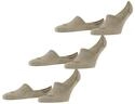 FALKE Herren Family Invisible 3-Pack F&uuml;&szlig;linge Baumwolle atmungsaktiv