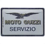 Nostalgic-Art Retro Blechschild, Moto Guzzi &ndash; Servizio &ndash; Geschenk-Idee f&uuml;r
