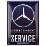 Nostalgic-Art Retro Blechschild, Mercedes-Benz &ndash; Service Blue &ndash; Geschenk-Idee