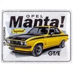 Nostalgic-Art Retro Blechschild, 30 x 40 cm, Opel &ndash; Manta GT/E &ndash; Geschenk-Idee