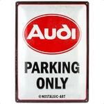 Nostalgic-Art Retro Blechschild, 30 x 40 cm, Audi &ndash; Parking Only &ndash; Geschenk-Idee