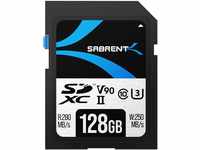 SABRENT SD Karte 128GB v90, sdxc Card uhs ii, SD Speicherkarte Class 10, u3,...