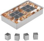 Relaxdays Backform Zahlen & Buchstaben, Aluminium, verstellbare Kuchenform, BxT: 31,5