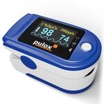 Pulsoximeter Pulox PO-200A Solo mit Alarm und Pulston in Blau f&uuml;r die Messung von