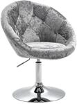 SVITA Havanna Cocktail-Sessel Lounge Clubsessel Drehsessel Samt-Optik gl&auml;nzend Retro