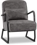 M MCombo Sessel mit Hocker f&uuml;r Wohnzimmer, Retro Vintage Relaxsessel mit