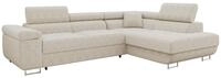 Mirjan24 Ecksofa Torezio Cord, Kopfst&uuml;tzen verstellbar (Poso 100, R)