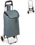Relaxdays Einkaufstrolley, klappbar, 25 L Einkaufstasche mit Rollen, bis 10 kg