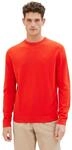 TOM TAILOR Herren Basic Crewneck Pullover aus Baumwolle, 13189 - Basic Red, L