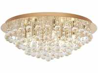 Lindby Deckenlampe 'Gillion' in Gold/Messing aus Kristall u.a. für Wohnzimmer &