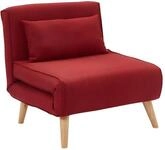 Vente-unique Posio Ausziehstuhl, Stoff, Rot