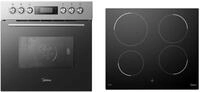 Midea OSK3875IX Herdsets, 595 * 595 * 575mm(H*B*T), Edelstahl, knuspriger Grill,