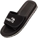 Kubota Badelatschen mit Klettverschluss f&uuml;r Herren & Damen Schwarz 46