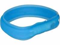 TRIXIE Leuchthalsband für Hunde M-L blau – Leuchtendes Hundehalsband, ideal für