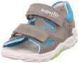 Superfit Jungen Flow Sandale, Grau T&uuml;rkis 2000, 19 EU Weit