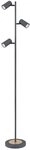 Stehlampe Stehleuchte Wohnzimmerlampe, 3-flammig, Moderne Standlampe, Holzoptik,