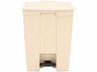 Rubbermaid Commercial Products 18gal HDPE Step On Trash Can - Beige