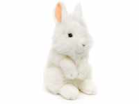 Uni-Toys - Angorakaninchen weiß, stehend - 18 cm (Höhe) - Plüsch-Hase, Kaninchen -