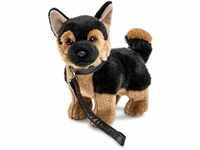 Uni-Toys - Deutscher Schäferhund Welpe, stehend - Mit Leine - 26 cm (Höhe) -