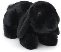 Uni-Toys - Widderkaninchen schwarz, liegend - 20 cm (L&auml;nge) - Pl&uuml;sch-Hase,