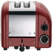 Dualit NEWGEN Premium Toaster 2 Scheiben Rot, handgefertigter Toaster Retro mit