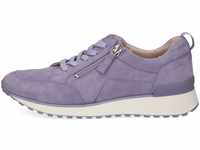 CAPRICE Damen Sneaker flach aus Leder mit Reißverschluss, Lila (Lavender Suede), 37