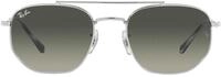 Ray-Ban Rb3707 quadratische Sonnenbrille, Silberfarben/grauer Farbverlauf