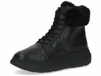 CAPRICE Damen Sneaker hoch mit Fütterung Memotion aus Leder Fell Weite G, Schwarz