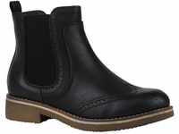 Damen Schuhe Stiefeletten Chelsea Boots Leicht Gefütterte Freizeitschuhe 150181