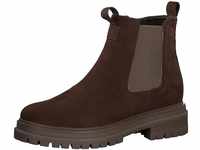 s.Oliver Damen Chelsea Boots mit Reißverschluss Blockabsatz Vegan Braun (Cognac), 39