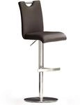 Robas Lund Barhocker Braun mit Lehne Barstuhl drehbar 360 Grad, Hocker