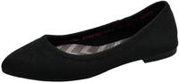 Skechers Damen Cleo Skimmer, Gewellt, Gestrickt Ballerinas, Schwarz, 35 EU