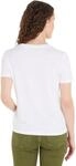 Tommy Hilfiger Damen T-Shirt Kurzarm Logo Rundhalsausschnitt, Wei&szlig; (Th Optic White),