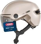 ABUS Stadthelm HUD-Y ACE - stylischer Fahrradhelm mit Visier und magnetischem,